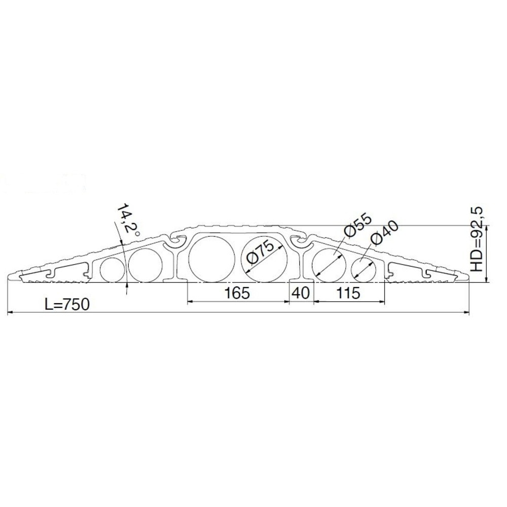 Produktabbildung Nr. 2: Altec Verladebrücke SKR, Überfahrbrücke für Leitungen und Schläuche, TK 7.000 kg, Länge 750 mm