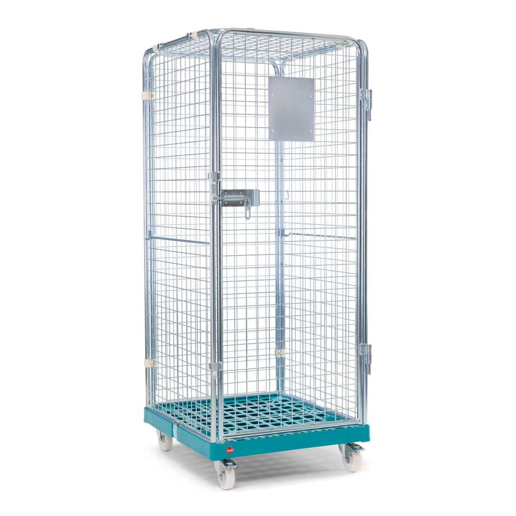 Produktabbildung Nr. 4: Ameise® Anti-Diebstahl-Rollbehälter, 5-seitig, galvanisch verzinkt, Kunststoff-Rollplatte, HxBxT 1.810 x 724 x 815 mm