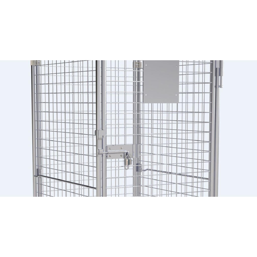 Produktabbildung Nr. 7: Ameise® Rollbehälter, 4-seitig, feinmaschig, galvanisch verzinkt, Kunststoff-Rollplatte, HxBxT 1.810 x 724 x 815 mm