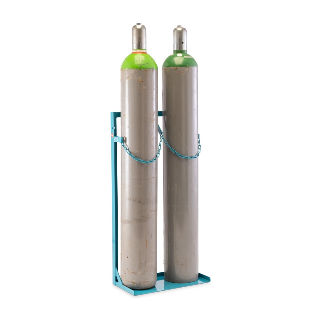 Ameise® Stahlflaschen-Ständer, für 2 Flaschen à 40-50 Liter Produktabbildung Nr. 3: Ameise® Stahlflaschen-Ständer, für 2 Flaschen à 40-50 Liter