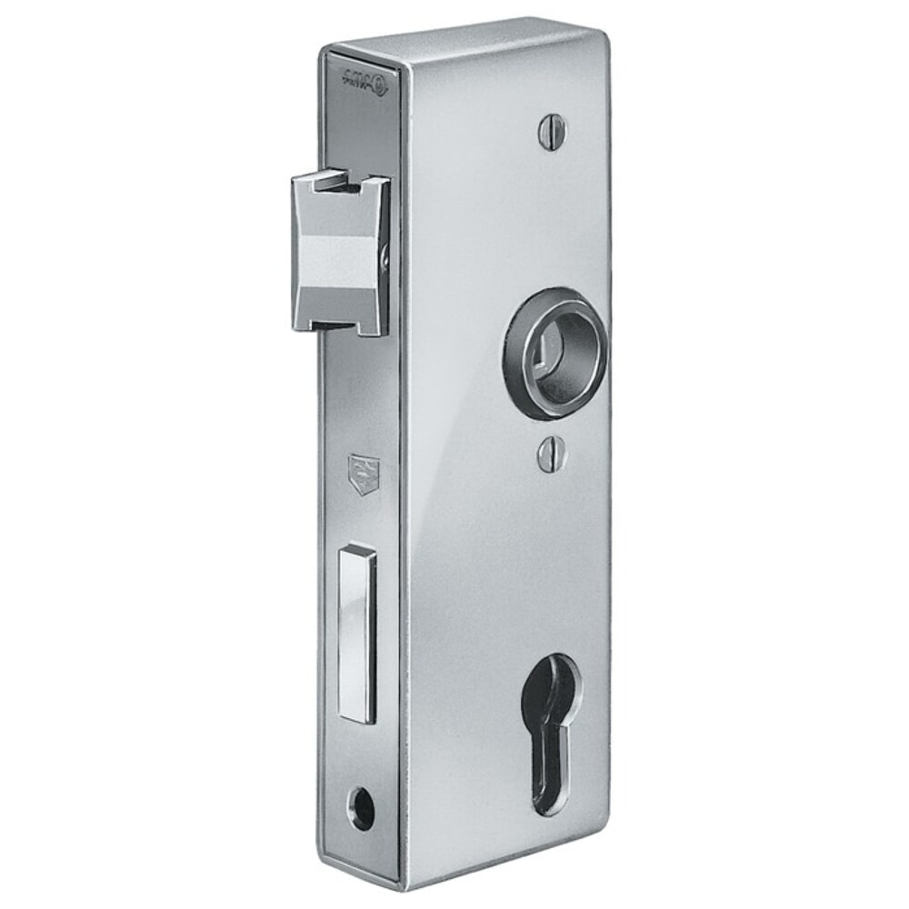 Produktabbildung: AMF Schlosskasten 141UNIG-30PZ, Mass A30xB60xC166 mm, DIN links / rechts, Dornmass 40 mm