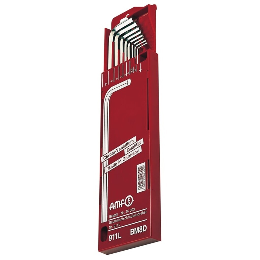Winkelschraubendrehersatz 911L-BM8D 8-teilig Schiebekassette SW 2 - 10 mm Produktabbildung: Winkelschraubendrehersatz 911L-BM8D 8-teilig Schiebekassette SW 2 - 10 mm