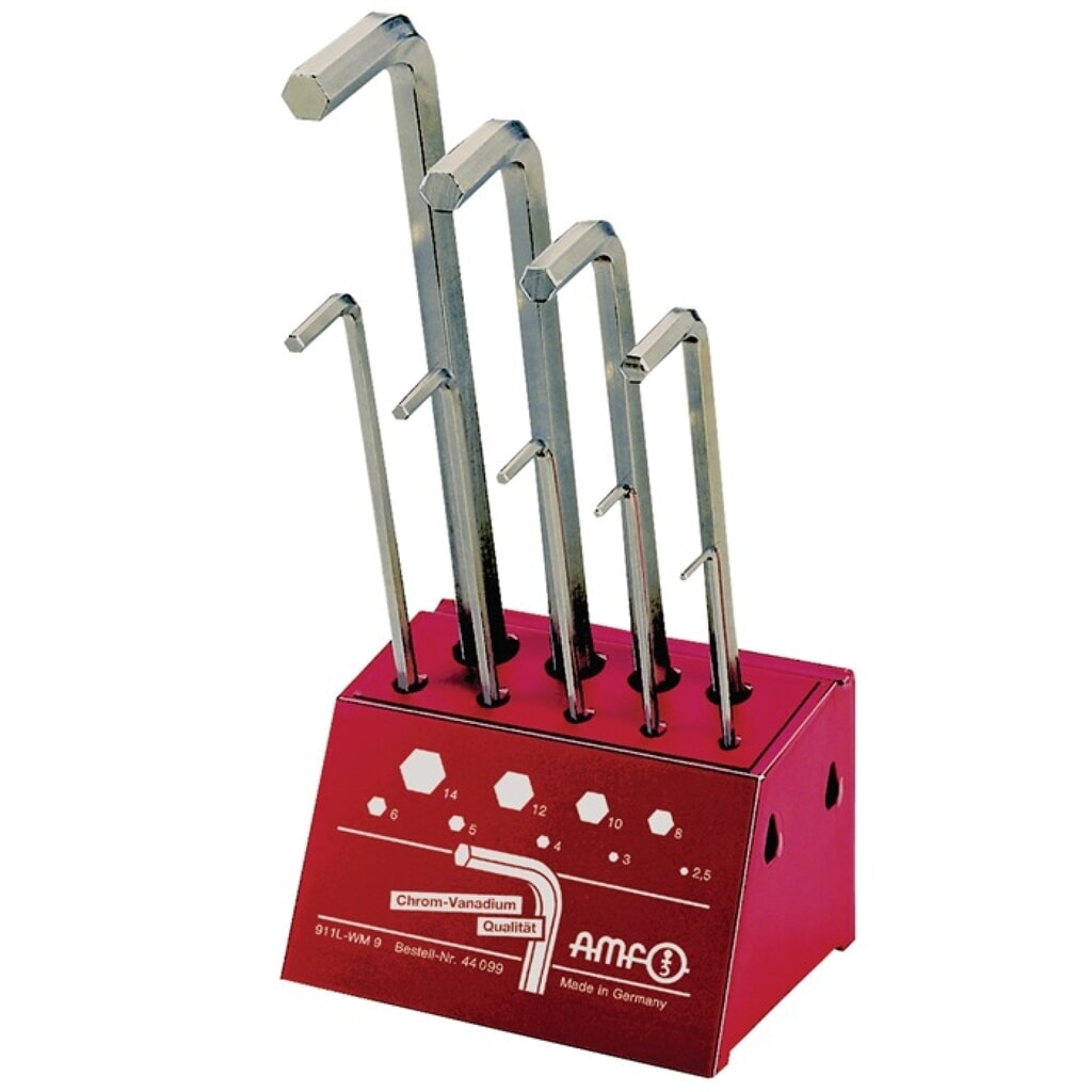 Winkelschraubendrehersatz 911L-WM9 9-teilig Werkstattständer SW 2,5 - 14 mm Produktabbildung: Winkelschraubendrehersatz 911L-WM9 9-teilig Werkstattständer SW 2,5 - 14 mm