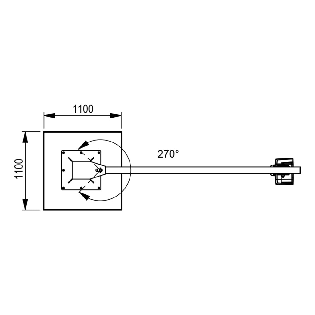 Produktabbildung Nr. 5: Brinkmann mobiler Säulenschwenkkran mit Stahl Ausleger, ABUS Kettenzug, Tragfähigkeit 160 kg, Ausladung 2 m