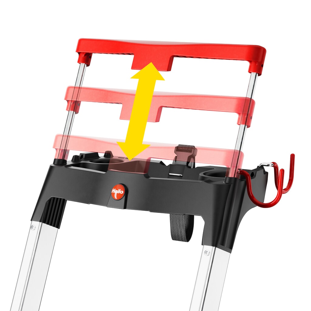 Hailo Stufen-Stehleiter L100 TopLine, Standhöhe 0,63 m Produktabbildung Nr. 5: Hailo Stufen-Stehleiter L100 TopLine, Standhöhe 0,63 m