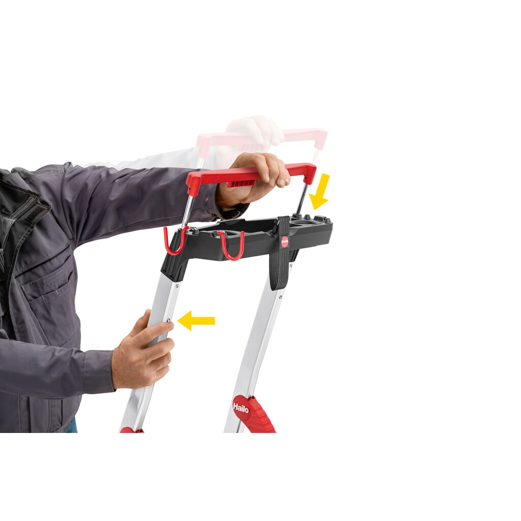 Hailo Stufen-Stehleiter L100 TopLine, Standhöhe 0,63 m Produktabbildung Nr. 6: Hailo Stufen-Stehleiter L100 TopLine, Standhöhe 0,63 m