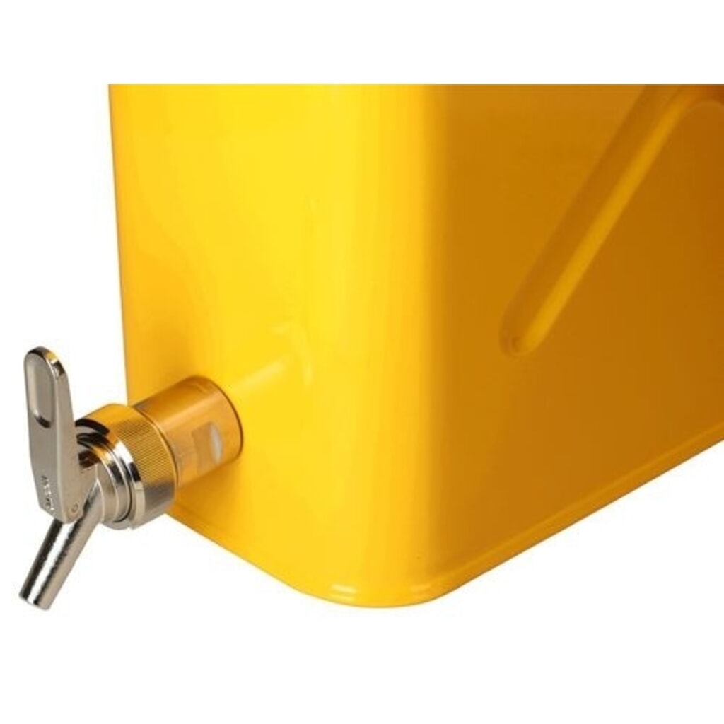 Denios Sicherheitskanister FALCON aus Stahl, lackiert, mit Feindosierhahn, EPDM, 20 l Produktabbildung Nr. 2: Denios Sicherheitskanister FALCON aus Stahl, lackiert, mit Feindosierhahn, EPDM, 20 l