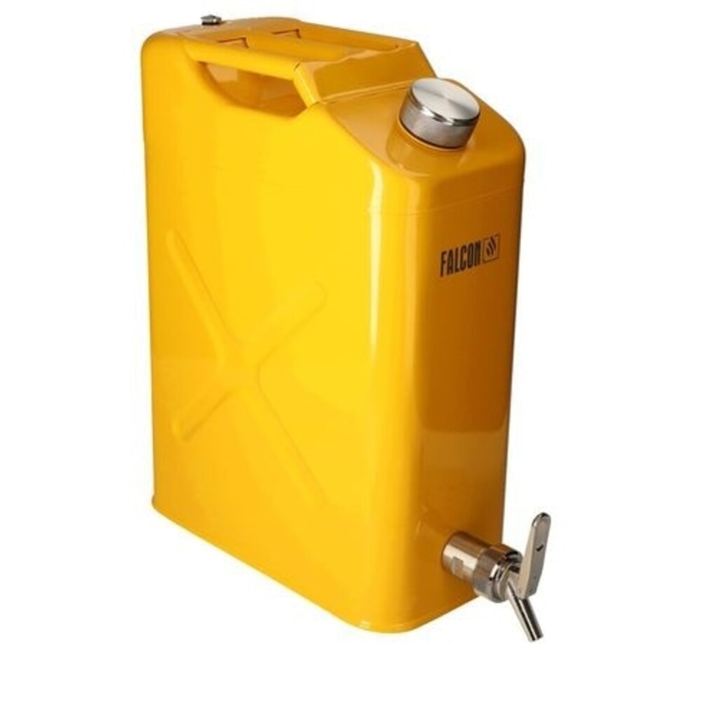 Denios Sicherheitskanister FALCON aus Stahl, lackiert, mit Feindosierhahn, EPDM, 20 l Produktabbildung Nr. 3: Denios Sicherheitskanister FALCON aus Stahl, lackiert, mit Feindosierhahn, EPDM, 20 l