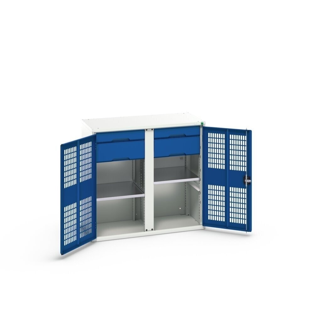 Produktabbildung Nr. 2: bott verso Kleiderspind mit Belüftung, mit 2 Fachböden, 4 Schubladem, Trennwand, BxTxH: 1050 x 550 x 1000 mm