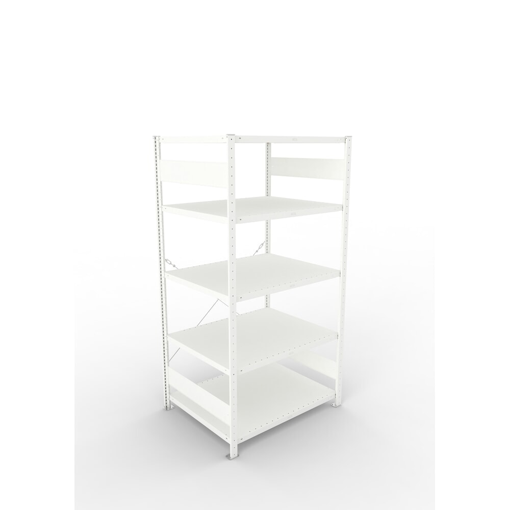 Produktabbildung: META Fachbodenregal Stecksystem, GF, FL 230 kg, lichtgrau, HxBxT 2.000 x 1.300 x 300 mm