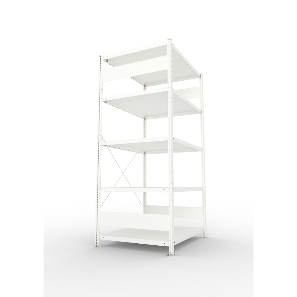Produktabbildung Nr. 3: META Fachbodenregal Stecksystem, GF, FL 230 kg, lichtgrau, HxBxT 2.000 x 1.300 x 500 mm