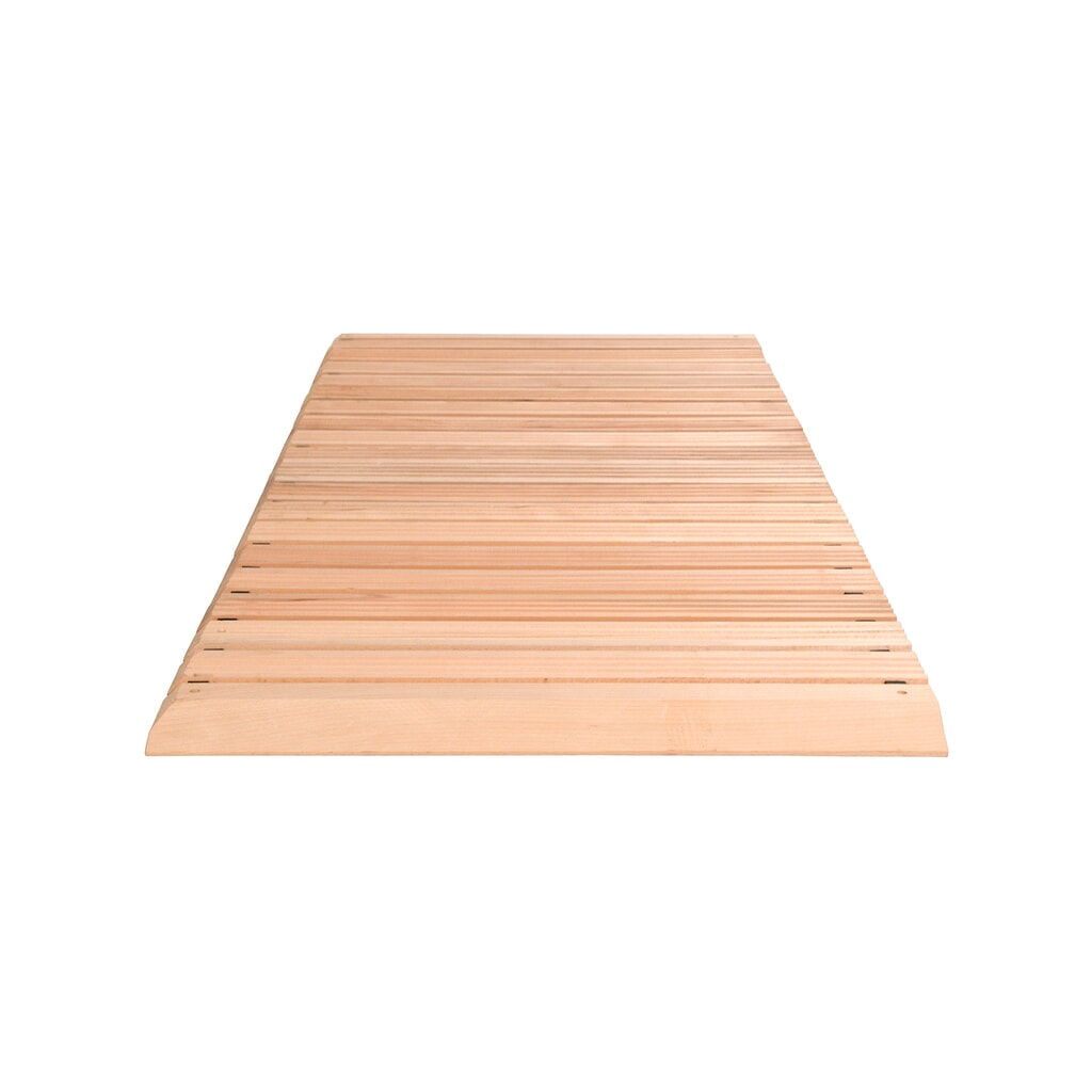 Produktabbildung: Miltex Arbeitsplatzmatte Yoga Holzrost, inkl. Auffahrkeilen und Abschrägung, Breite 800 mm