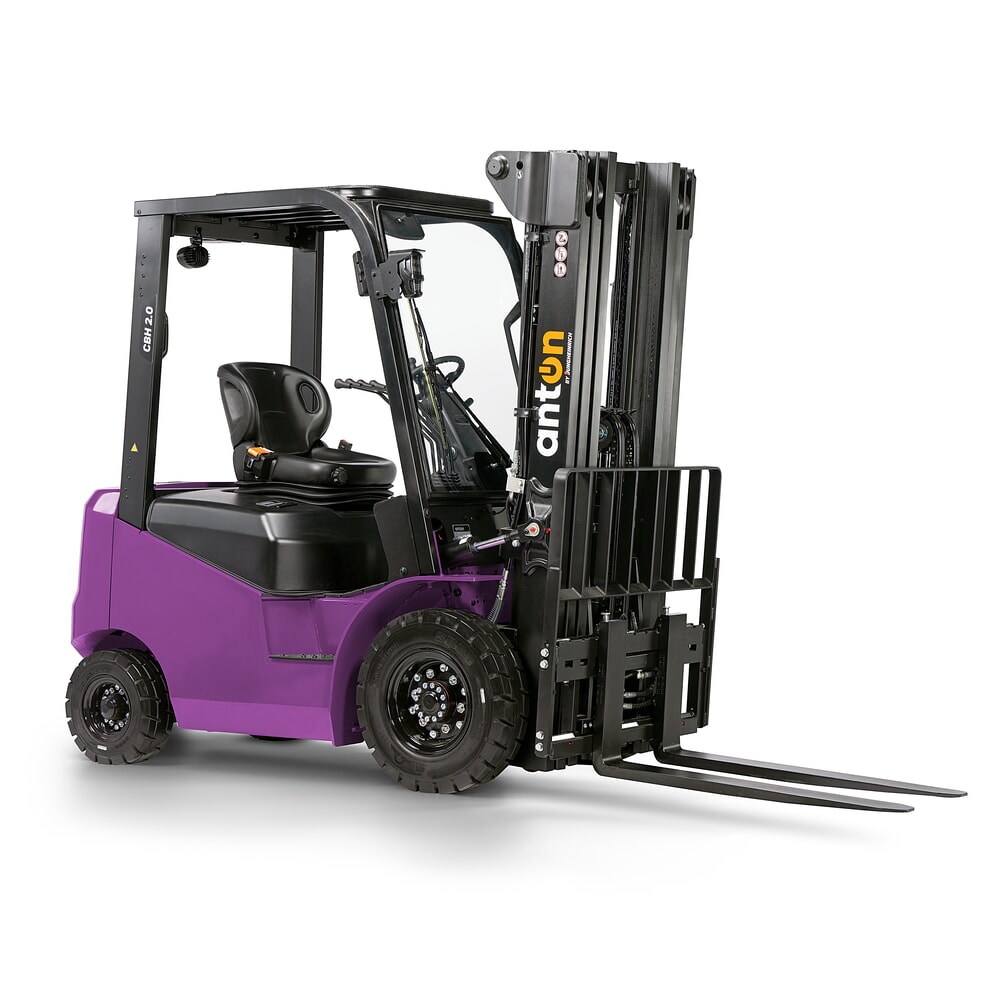 Produktabbildung Nr. 4: AntOn by Jungheinrich Elektro-Stapler CBH 2.0 mit Dreifach-Teleskop-Hubgerüst, Hubhöhe 4800 mm, Tragfähigkeit 2000 kg, Wetterschutzkabine Eco, inklusive externem Ladegerät 80 V, 60 A, CEE, 5-pin