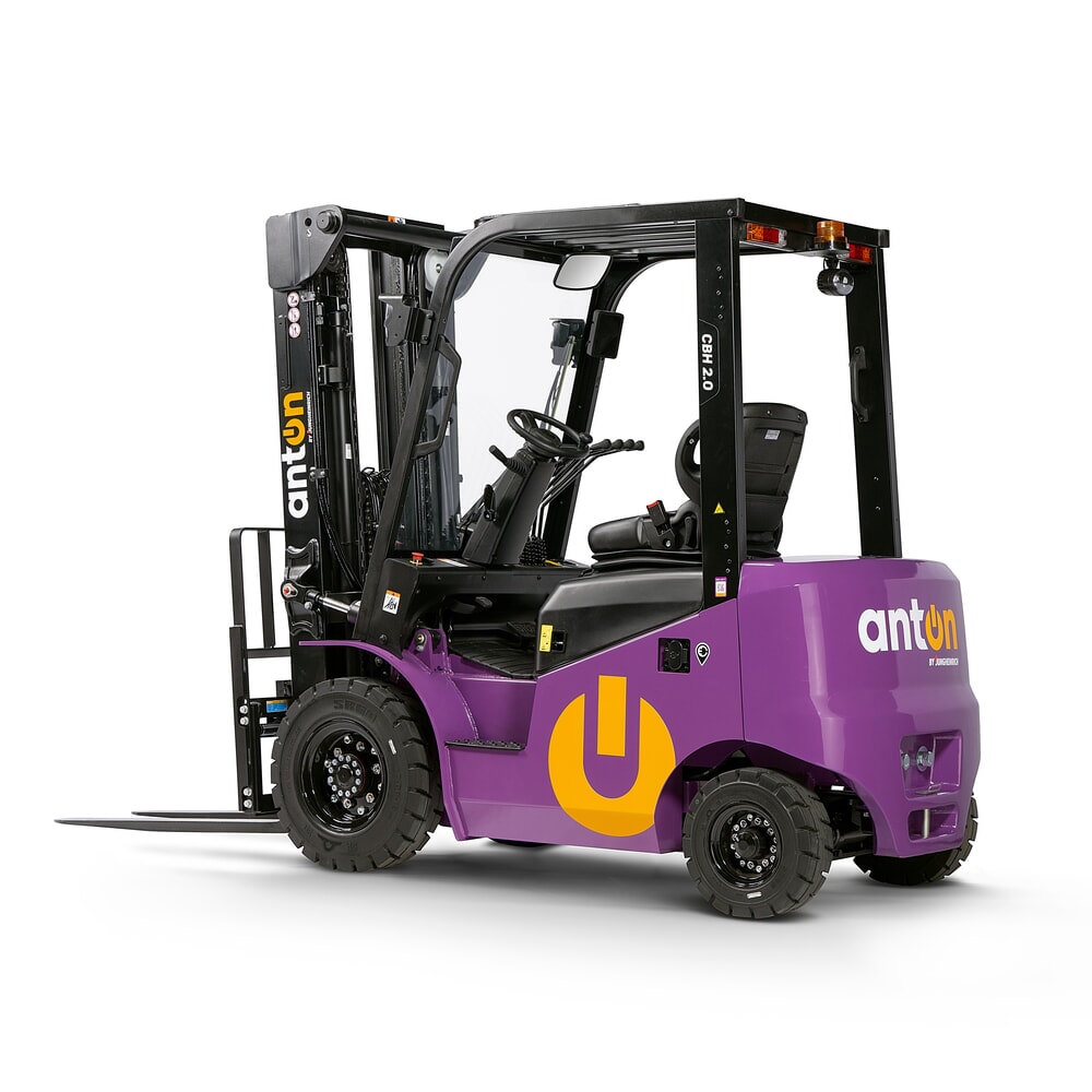Produktabbildung Nr. 5: AntOn by Jungheinrich Elektro-Stapler CBH 2.0 mit Dreifach-Teleskop-Hubgerüst, Hubhöhe 4800 mm, Tragfähigkeit 2000 kg, Wetterschutzkabine Eco, inklusive externem Ladegerät 80 V, 60 A, CEE, 5-pin