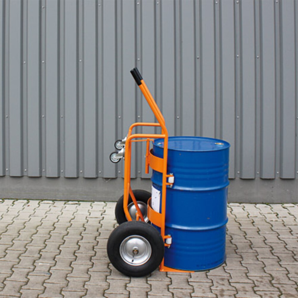 Produktabbildung Nr. 3: Eichinger® Fasskippbock mit luftgefüllten Reifen und 2 Zusatzrollen, anthrazitgrau