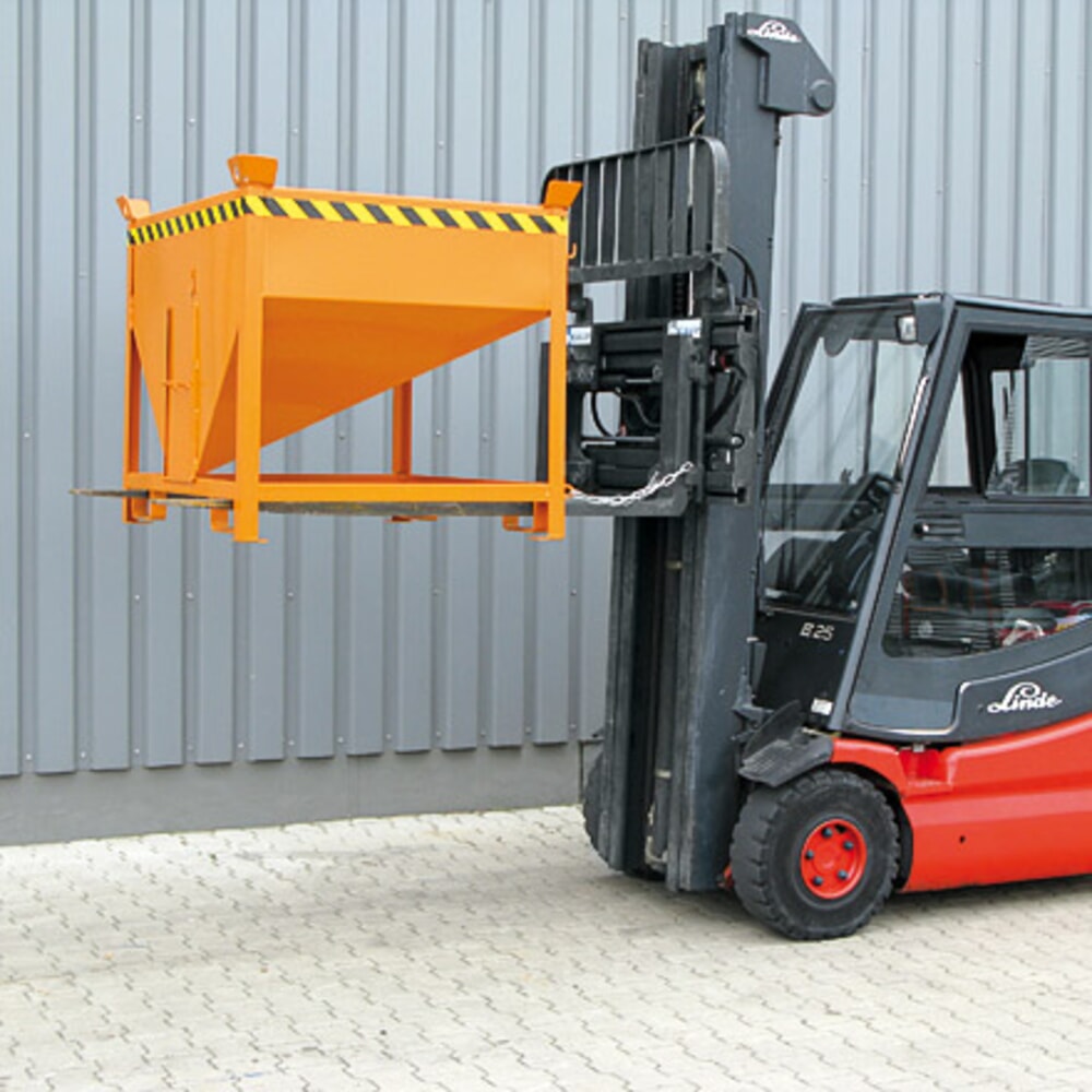 Produktabbildung Nr. 5: Eichinger® Silobehälter mit Auslaufschieber, 300 Liter reinorange