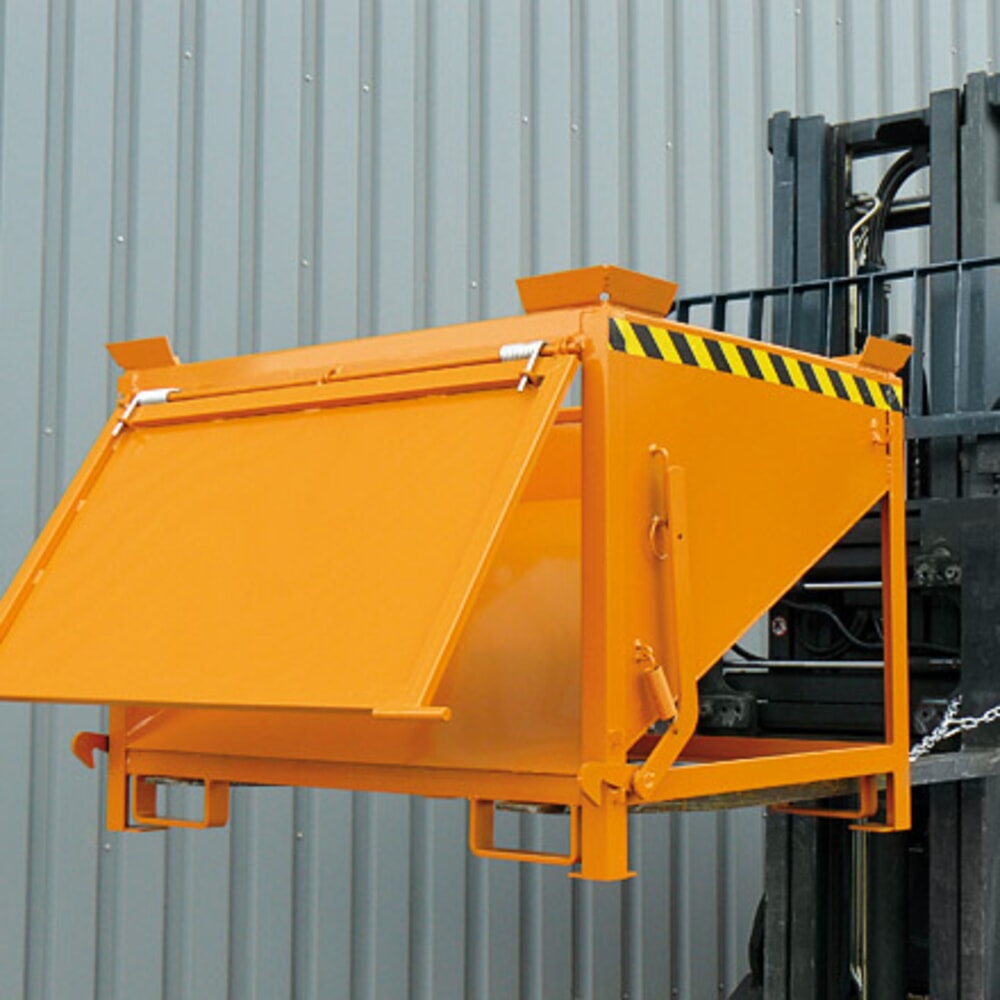 Produktabbildung Nr. 4: Eichinger® Silobehälter mit grossflächiger Schüttklappe, 300 Liter reinorange