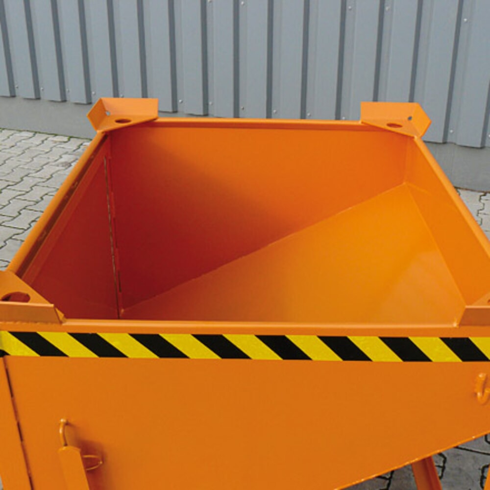 Produktabbildung Nr. 5: Eichinger® Silobehälter mit grossflächiger Schüttklappe, 300 Liter reinorange