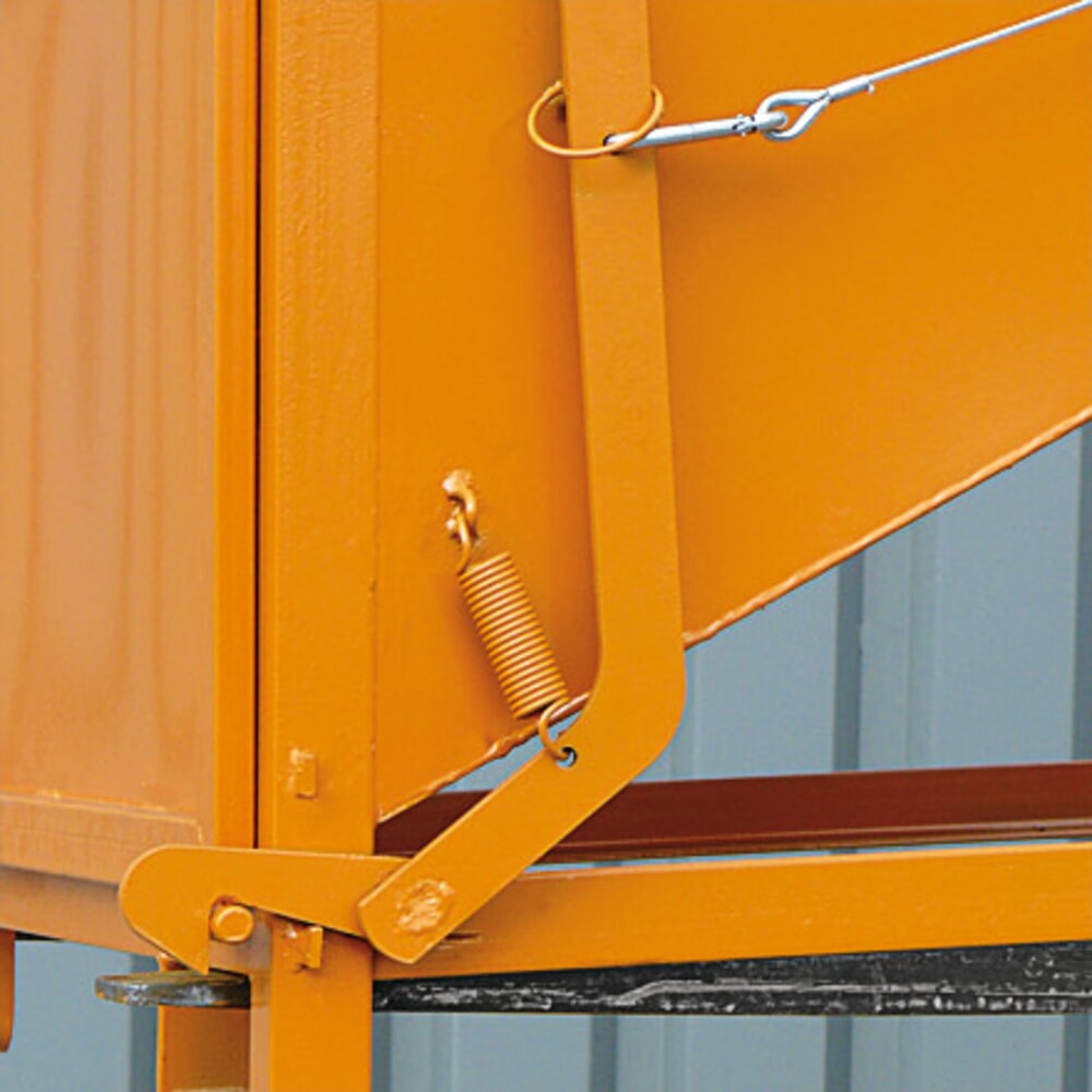Produktabbildung Nr. 6: Eichinger® Silobehälter mit grossflächiger Schüttklappe, 300 Liter reinorange