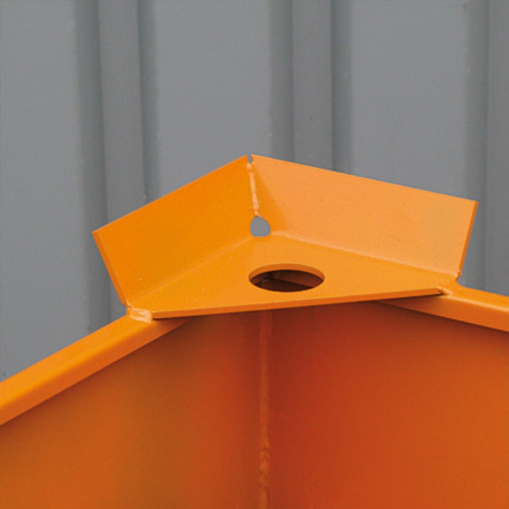 Produktabbildung Nr. 5: Eichinger® Silobehälter Einfahrtaschen und Kranösen, mittigem, per Hebel bedienbarem Auslauf, 300 LIter reinorange