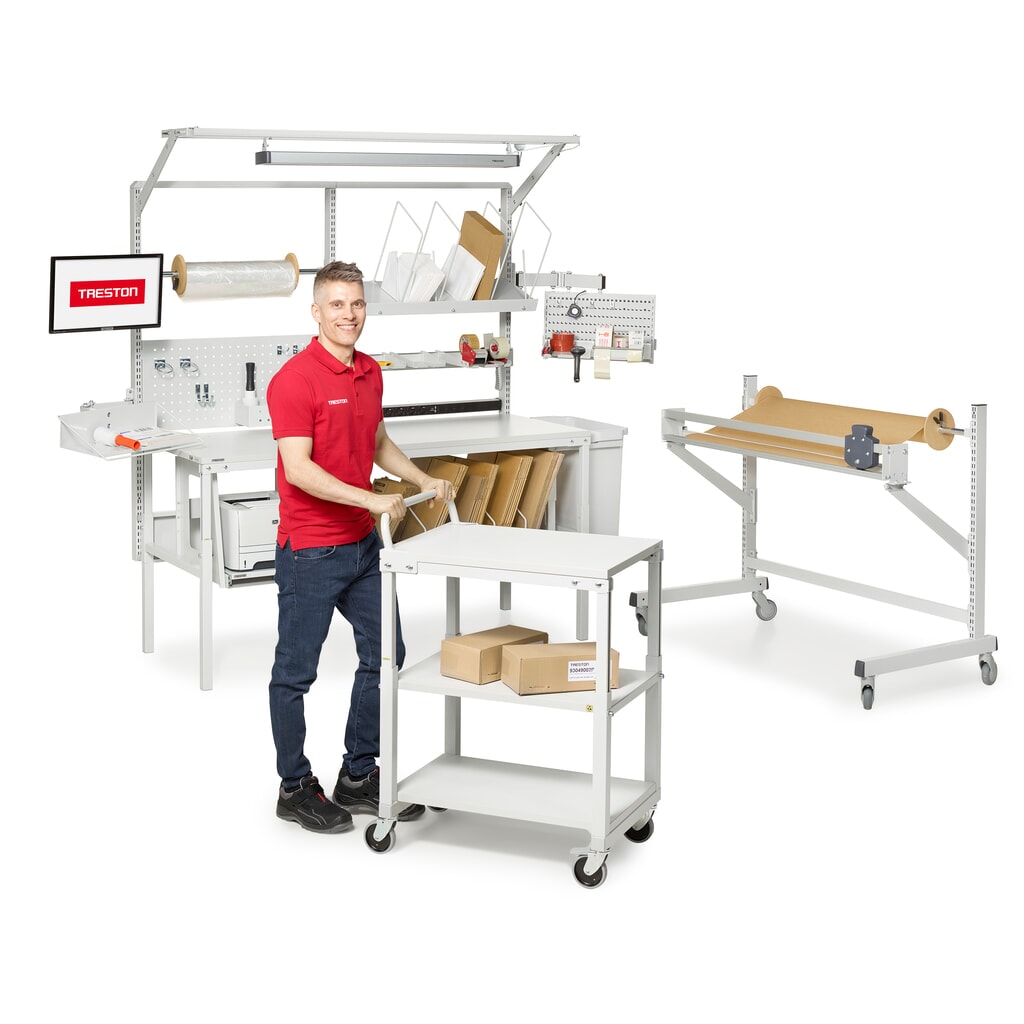 TRESTON Tischwagen, TK 150 kg, BxT 1.000 x 700 mm Produktabbildung Nr. 4: TRESTON Tischwagen, TK 150 kg, BxT 1.000 x 700 mm