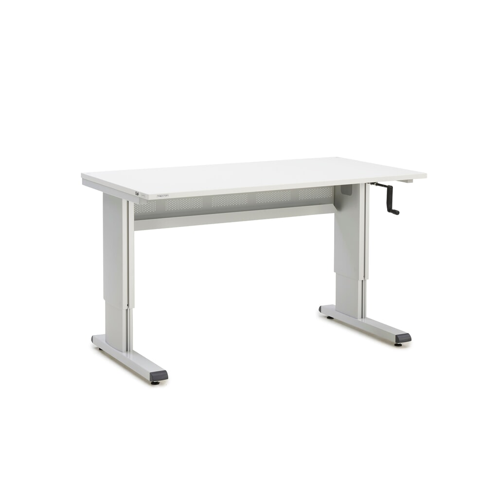 TRESTON Arbeitstisch, Typ WB, höhenverstellbar, Kurbel , BxT 1.500 x 800 mm Produktabbildung: TRESTON Arbeitstisch, Typ WB, höhenverstellbar, Kurbel , BxT 1.500 x 800 mm