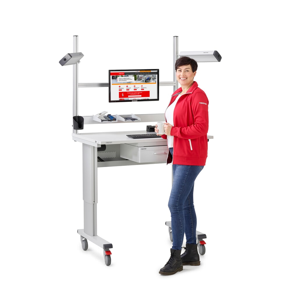 Produktabbildung Nr. 5: TRESTON Arbeitstisch, Typ WB, höhenverstellbar, Kurbel , BxT 1.500 x 800 mm