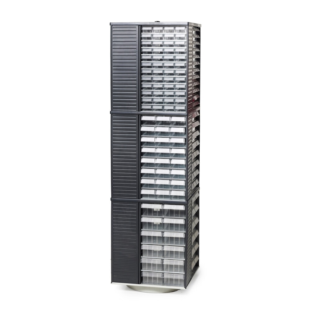 TRESTON Drehständer für Kleinteilemagazine Premium, Tragkraft 400 kg, BxHxT 500 x 1730 x 500 mm Produktabbildung Nr. 5: TRESTON Drehständer für Kleinteilemagazine Premium, Tragkraft 400 kg, BxHxT 500 x 1730 x 500 mm