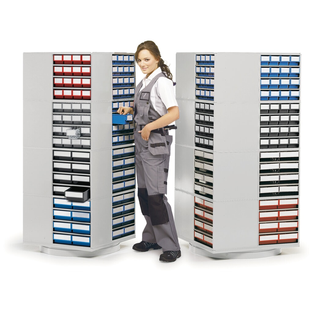 TRESTON Leer-Drehständer für Schubladenmagazine, HxBxT 1.680 x 700 x 700 mm Produktabbildung Nr. 4: TRESTON Leer-Drehständer für Schubladenmagazine, HxBxT 1.680 x 700 x 700 mm