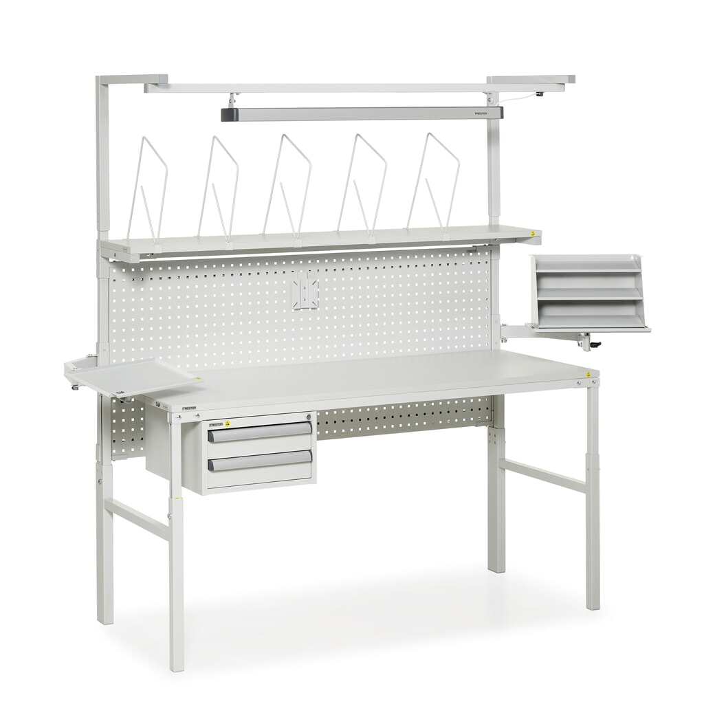 Lochplatte für TRESTON ergonomische Arbeitsplatzsysteme, für Breite 1.200 mm Produktabbildung Nr. 4: Lochplatte für TRESTON ergonomische Arbeitsplatzsysteme, für Breite 1.200 mm