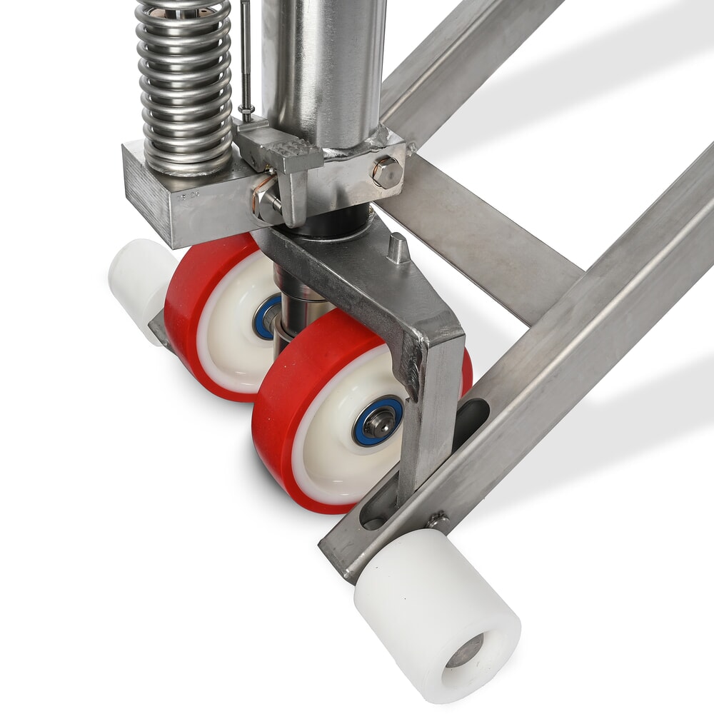 Produktabbildung Nr. 7: Edelstahl-Scherenhubwagen Ameise® PTM 1.0 Scissor INOX, Tragfähigkeit 1000 kg, Gabellänge 1200 mm, Nylon