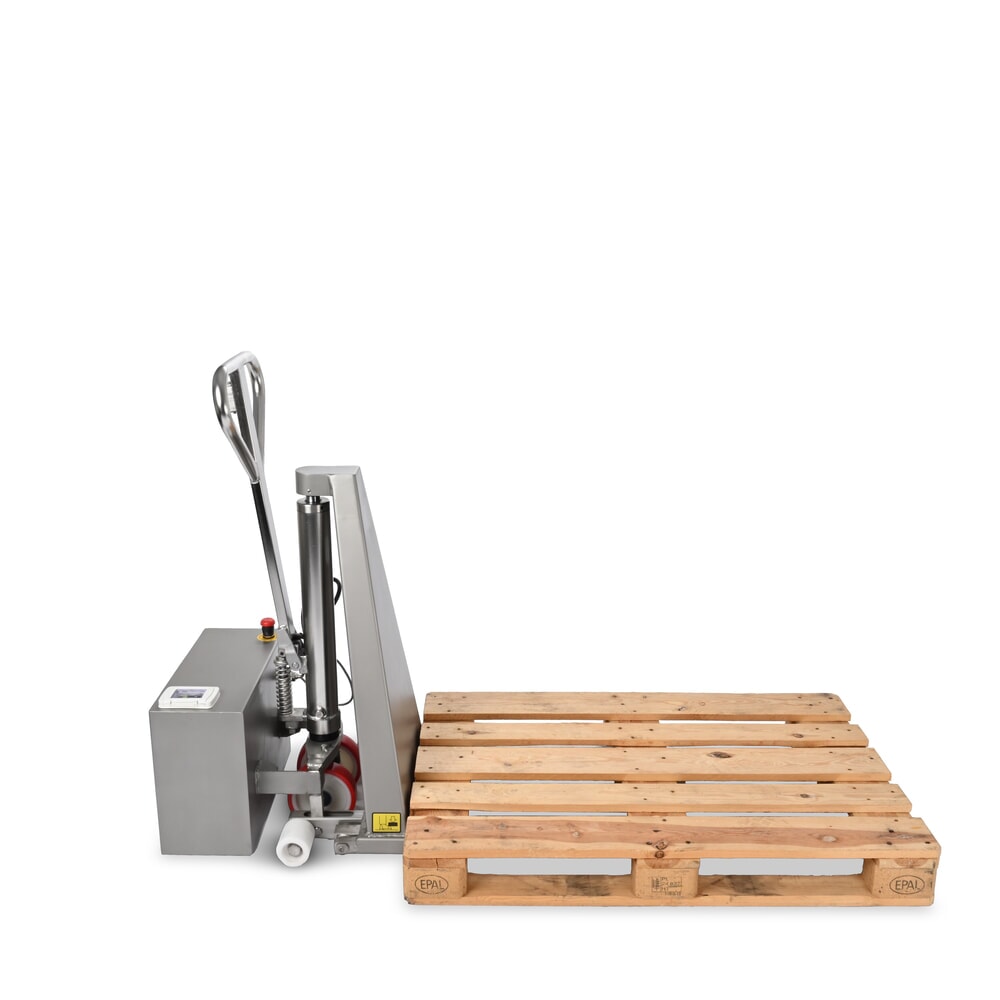 Produktabbildung Nr. 4: Edelstahl-Scherenhubwagen Ameise® PTM 1.0 Scissor INOX, Tragfähigkeit 1000 kg, elektrohydraulisch, Gabellänge 1200 mm, Nylon