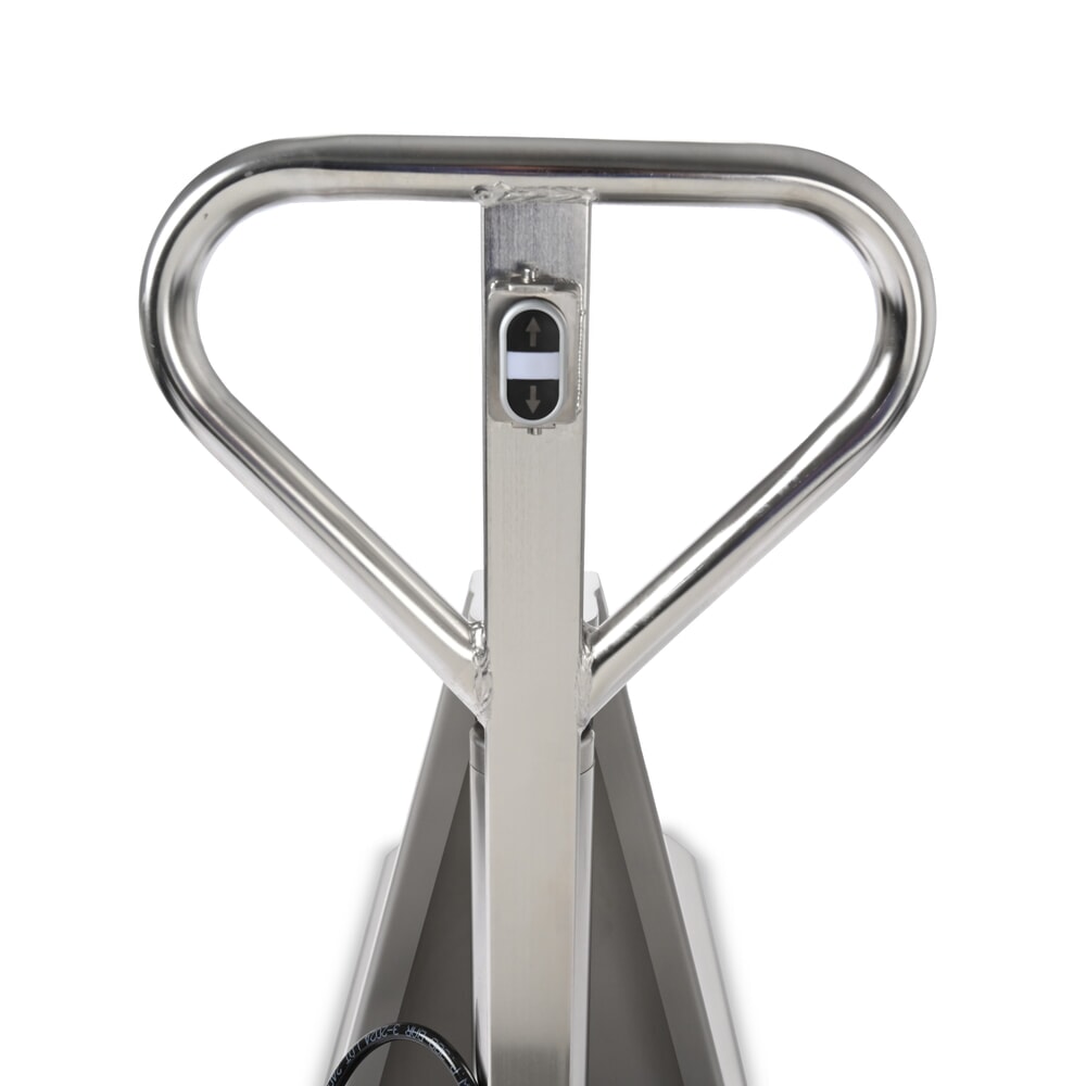 Produktabbildung Nr. 8: Edelstahl-Scherenhubwagen Ameise® PTM 1.0 Scissor INOX, Tragfähigkeit 1000 kg, elektrohydraulisch, Gabellänge 1200 mm, Nylon