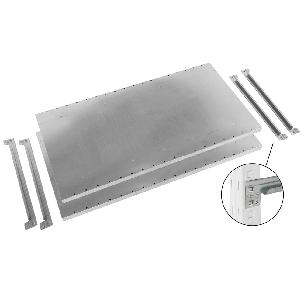 Produktabbildung Nr. 10: ManOrga Fachbodenregal, AF, mit Stahlpaneel-Fachböden, FL 290 kg, verzinkt, HxBxT 2.500 x 1.300 x 600 mm
