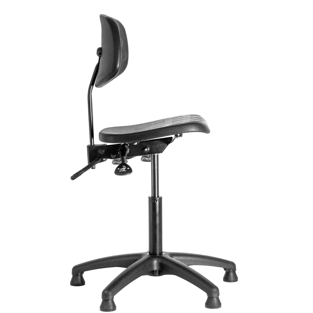 meychair Arbeitsdrehstuhl Workster Basic PW1, stufenlos höhenverstellbar, Kunststoffgestell, Polyurethan-Schaumsitz, Sitzhöhe 470 mm – 610 mm, Bodengleiter Produktabbildung Nr. 3: meychair Arbeitsdrehstuhl Workster Basic PW1, stufenlos höhenverstellbar, Kunststoffgestell, Polyurethan-Schaumsitz, Sitzhöhe 470 mm – 610 mm, Bodengleiter