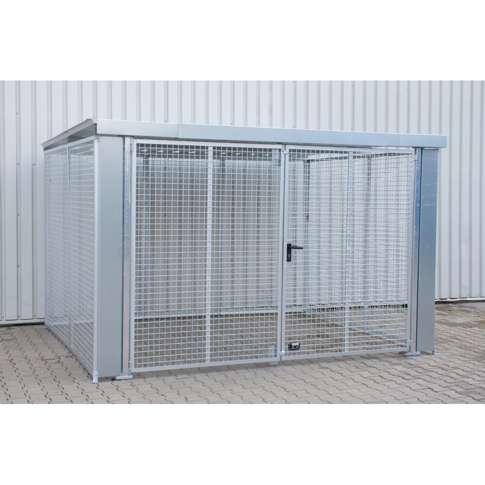 Produktabbildung: Bauer® Gasflaschencontainer GFC-M6/D-DF, feuerverzinkt