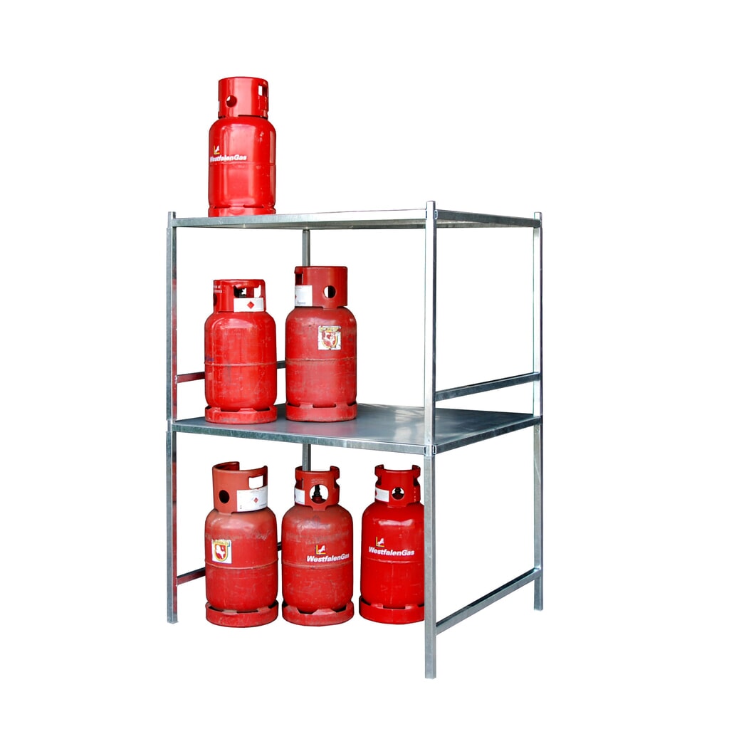 Bauer® Gestell für Gasflaschenlagerung, verzinkt Produktabbildung Nr. 2: Bauer® Gestell für Gasflaschenlagerung, verzinkt