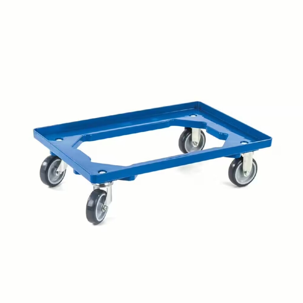 Transportroller Light, offen, TK 250 kg, BxT 415 x 615 mm, Rollen-Ø 100 mm Produktabbildung: Transportroller Light, offen, TK 250 kg, BxT 415 x 615 mm, Rollen-Ø 100 mm