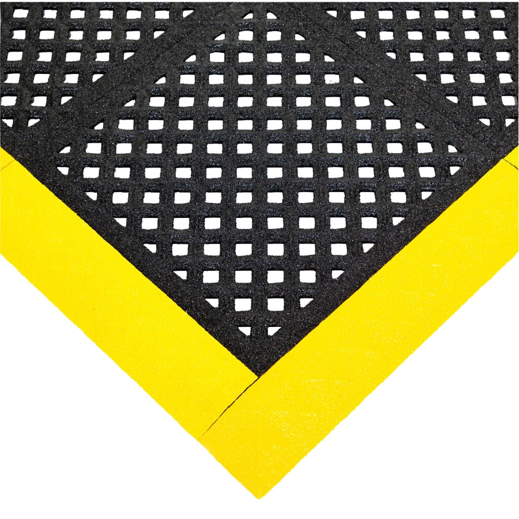Produktabbildung Nr. 4: REBOURNE® Anti-Ermüdungsmatte H4, Antirutsch, gelochte Oberfläche, Arbeitsplatz-Set mit 4 Randleisten, BxL 1120 mm x 1120 mm