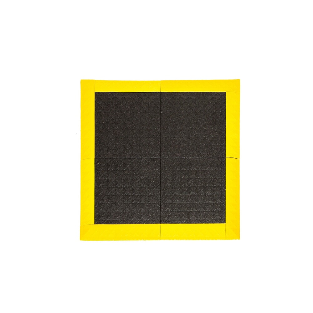 Produktabbildung: REBOURNE® Anti-Ermüdungsmatte H3, Antirutsch, Arbeitsplatz-Set mit 4 Randleisten, BxL 1120 mm x 1120 mm