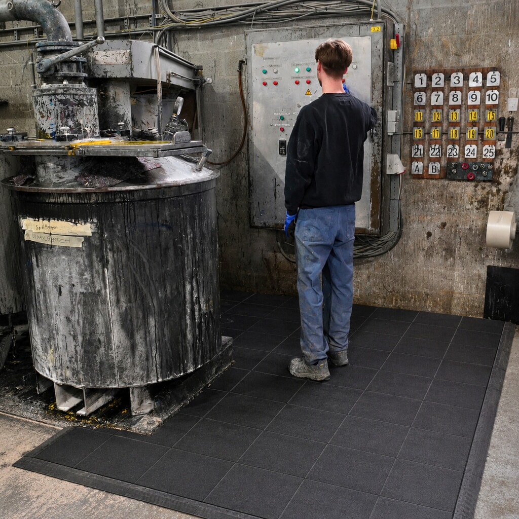 Produktabbildung Nr. 2: REBOURNE® Anti-Ermüdungsmatte M2, ESD-Ausführung, ölresistent, modulare Kachel, BxL 910 mm x 910 mm