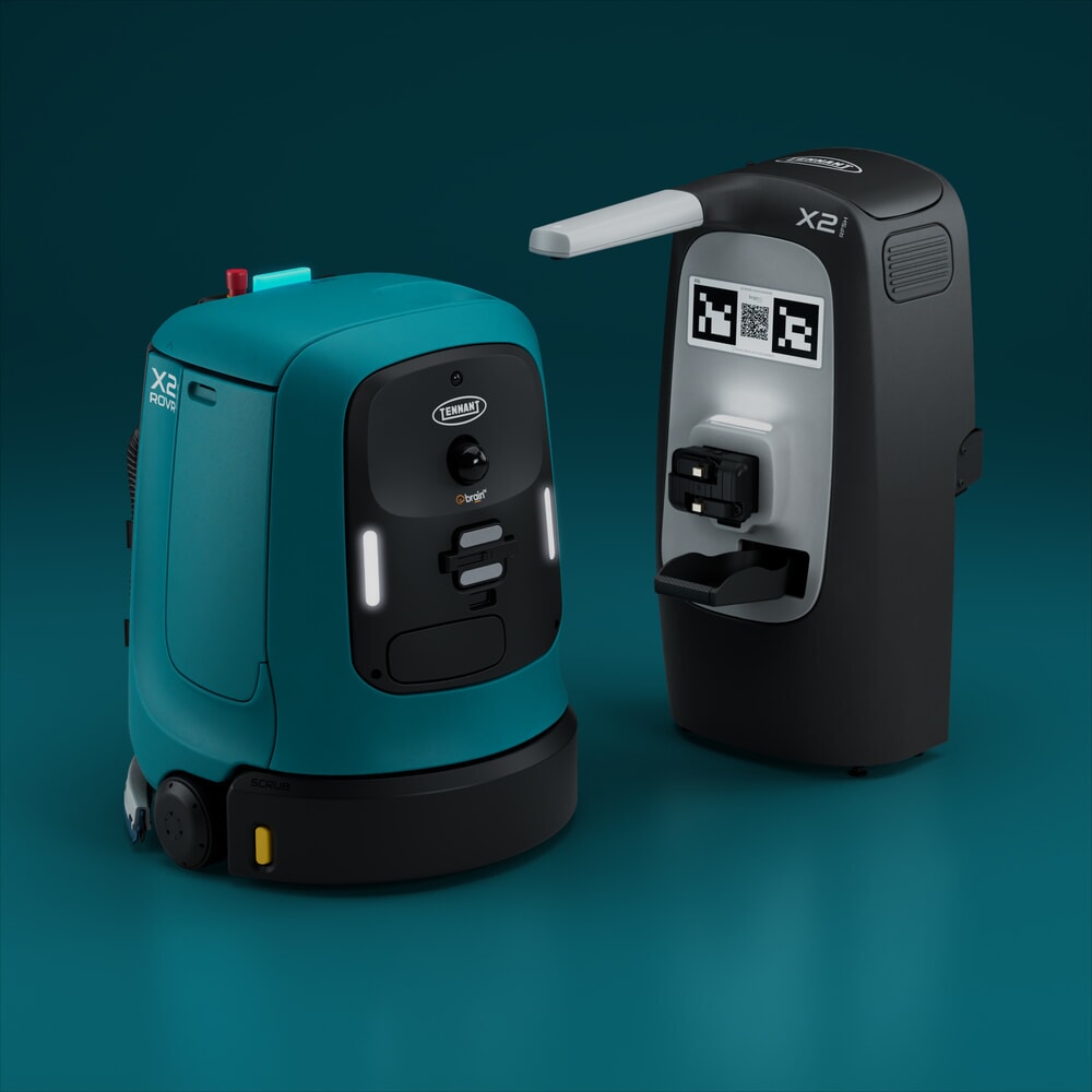 Produktabbildung Nr. 20: Tennant® Reinigungsroboter X2 ROVR SCRUB, kompakte Bauweise, mit KI-Unterstützung