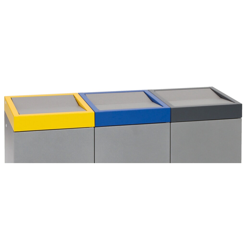 stumpf® Abfallbehälter, Sixco 4 smart, lichtgrau Produktabbildung Nr. 2: stumpf® Abfallbehälter, Sixco 4 smart, lichtgrau