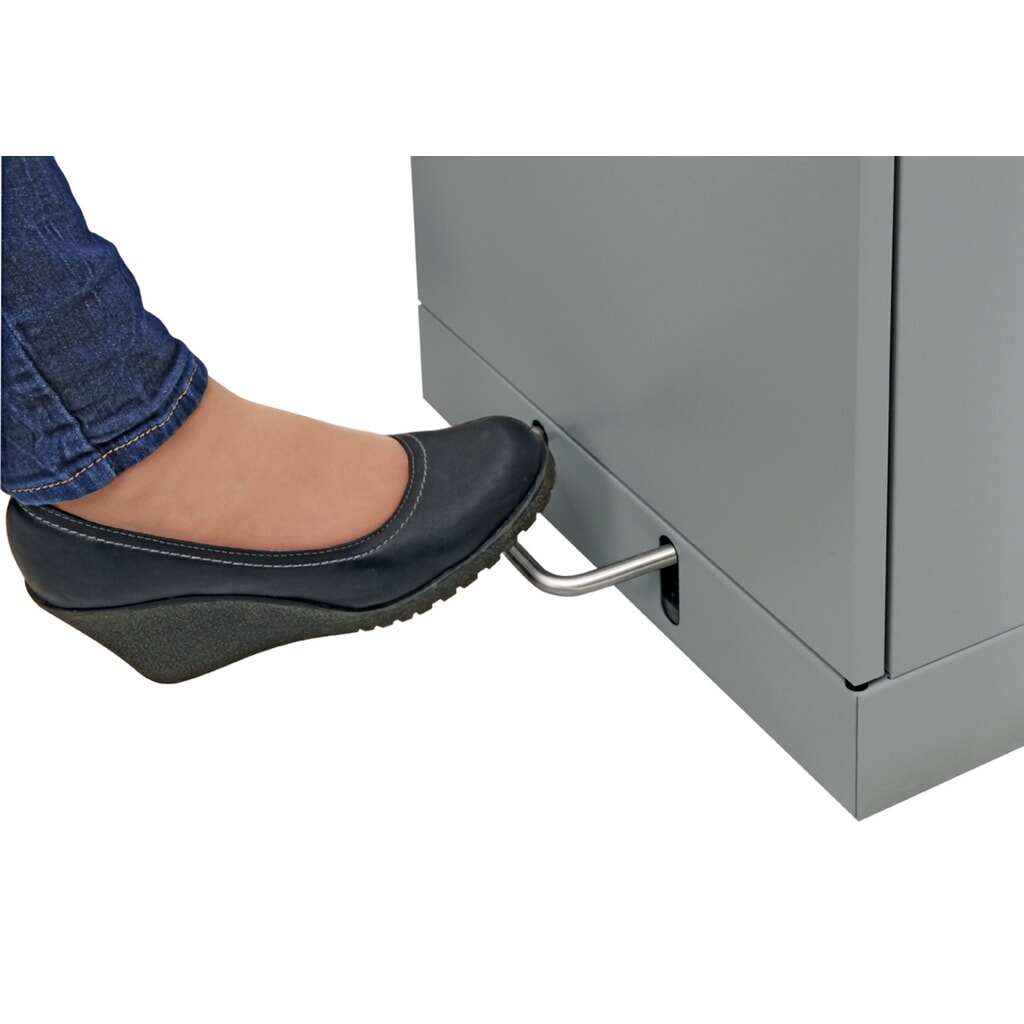 Produktabbildung Nr. 9: stumpf® Wertstoffsammler mit Fusspedal, inkl. Innenbehälter, Stahlblech, verzinkt, 45 Liter, graualuminium