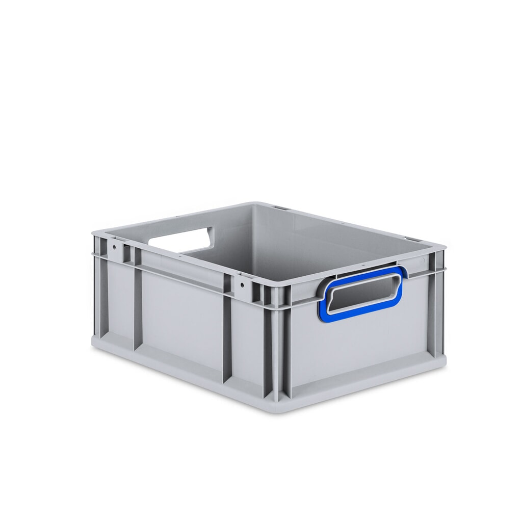 Allit Eurobox, mit blauen Grifföffnungen, HxBxT 170 x 400 x 300 mm, 16 Liter Produktabbildung: Allit Eurobox, mit blauen Grifföffnungen, HxBxT 170 x 400 x 300 mm, 16 Liter