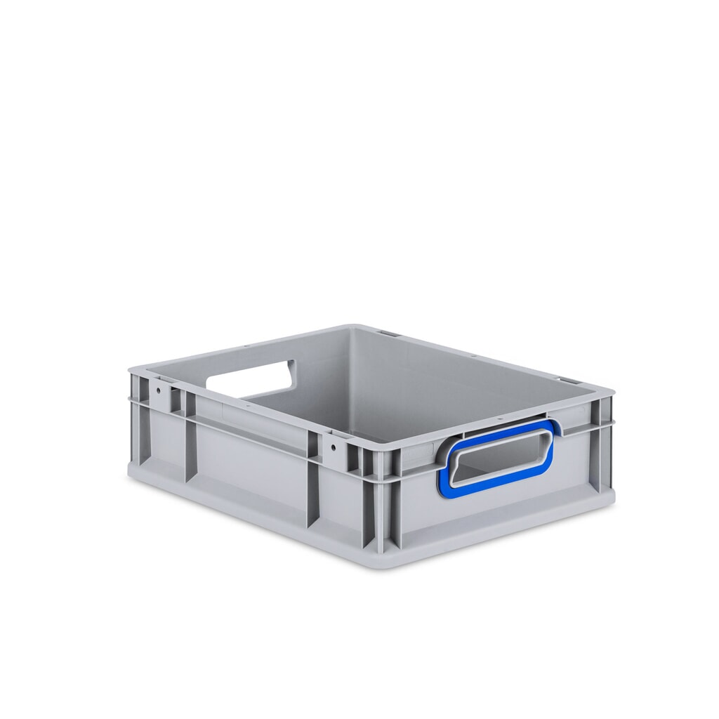 Allit Eurobox, mit blauen Grifföffnungen, HxBxT 120 x 400 x 300 mm, 11 Liter Produktabbildung: Allit Eurobox, mit blauen Grifföffnungen, HxBxT 120 x 400 x 300 mm, 11 Liter