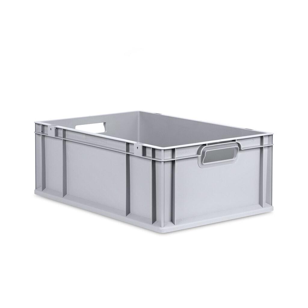 Allit Eurobox, mit grauen GrifföffnungenHxBxT 220 x 600 x 400 mm, 44 Liter, 4 Stk/VE Produktabbildung: Allit Eurobox, mit grauen GrifföffnungenHxBxT 220 x 600 x 400 mm, 44 Liter, 4 Stk/VE