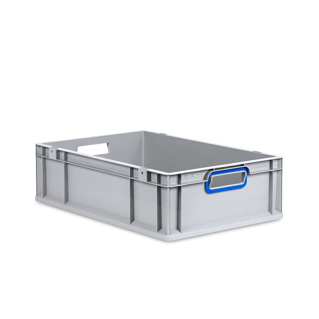 Allit Eurobox, mit blauen Grifföffnungen, HxBxT 170 x 600 x 400 mm, 34 Liter Produktabbildung: Allit Eurobox, mit blauen Grifföffnungen, HxBxT 170 x 600 x 400 mm, 34 Liter