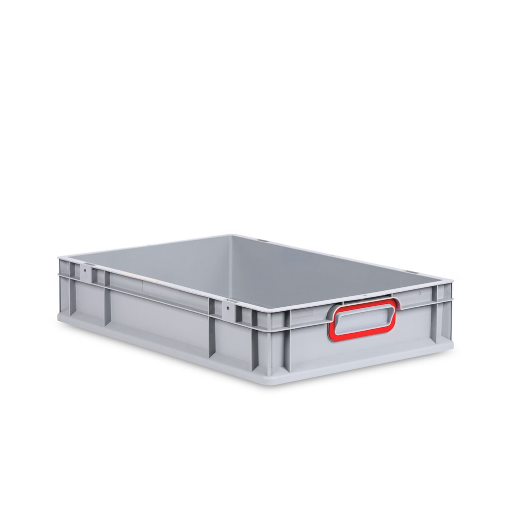 Allit Eurobox, mit roten Griffmulden, HxBxT 120 x 600 x 400 mm, 23 Liter Produktabbildung: Allit Eurobox, mit roten Griffmulden, HxBxT 120 x 600 x 400 mm, 23 Liter