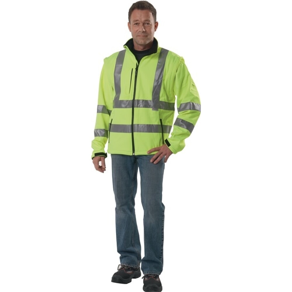 Produktabbildung: PREVENT Warnschutz-Softshelljacke Gr.L gelb